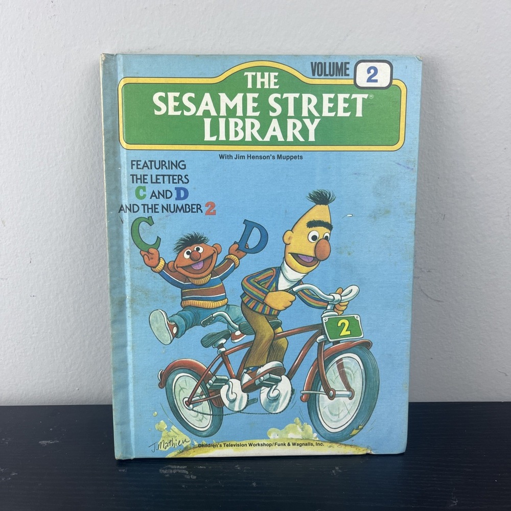 The Sesame Street Library Volume 2 Letters C D Number 2 Vintage Hardcover Book